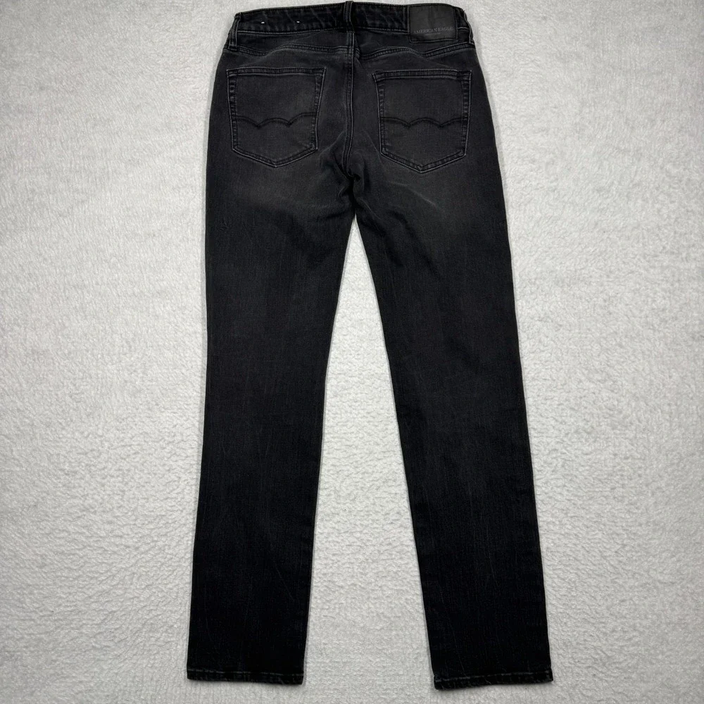American Eagle Jeans Black‎ Denim Slim Skinny Extreme Flex 4 Grunge Men's 30x34